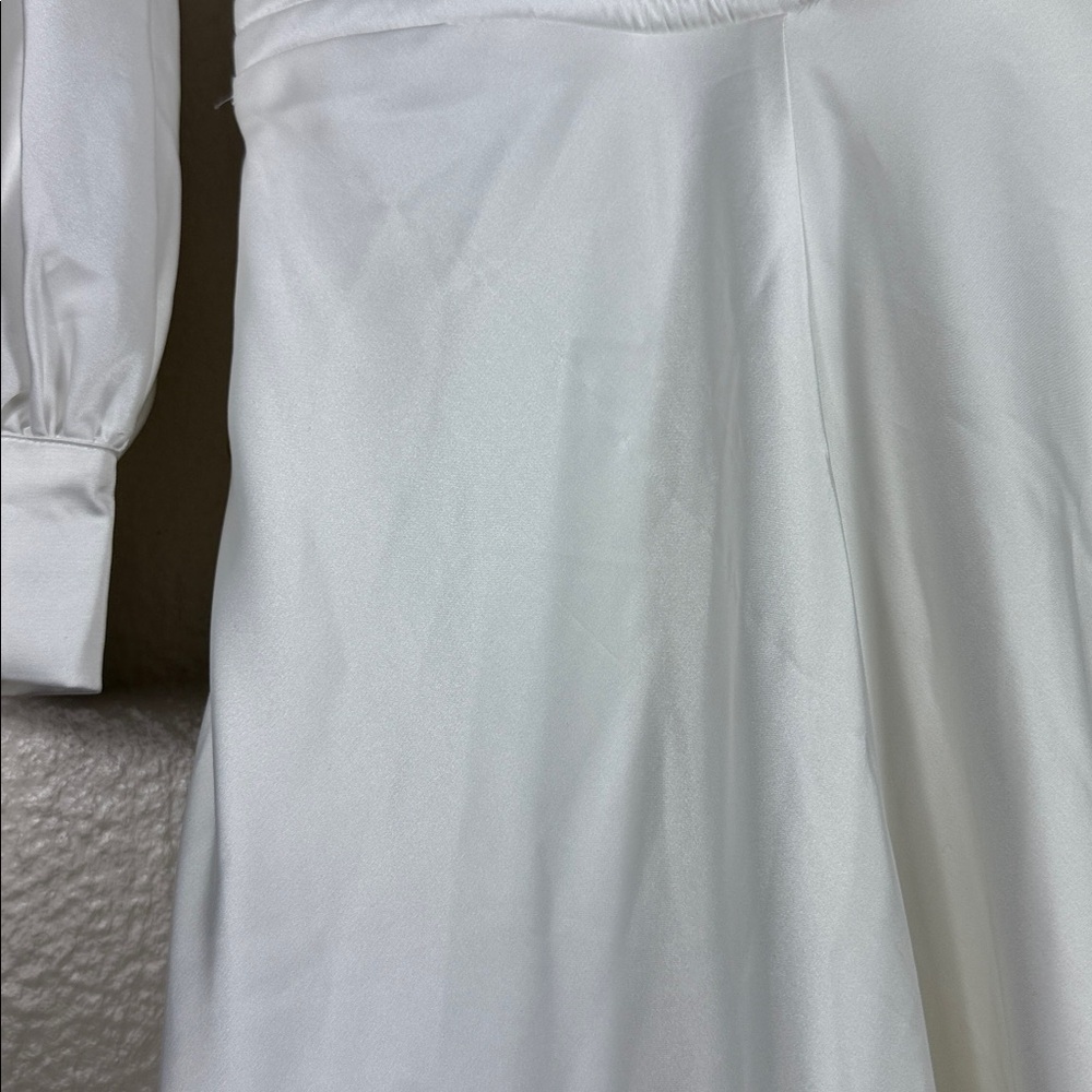NWT Zhivago Baby Jane Jumpsuit Long Sleeve White Gold Tone Button - Picture 15 of 15